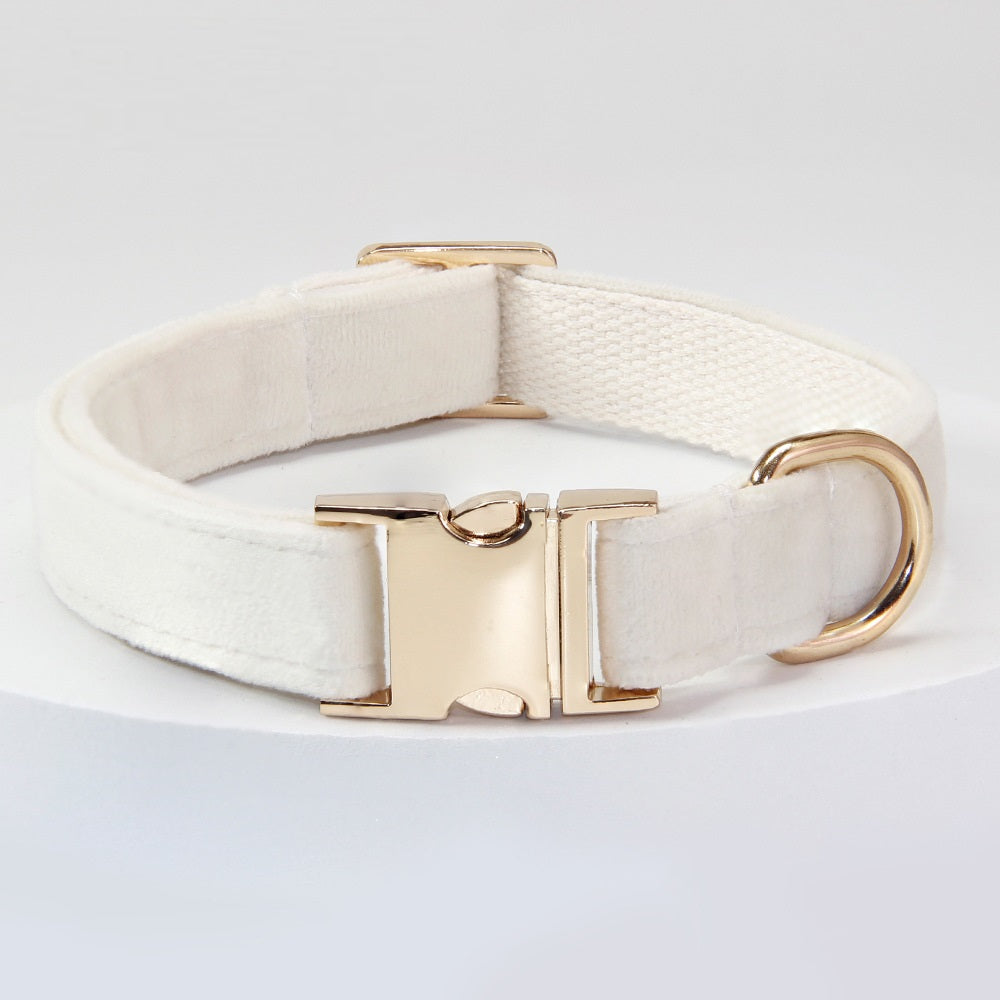 KFX-6926653 Engraved Dog Collar with Anti-Loss Feature and Matching Leash, Polyester Material for All Seasons