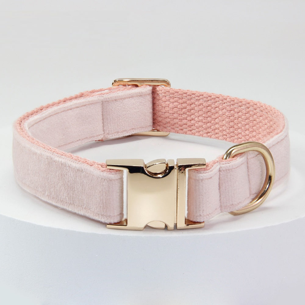 KFX-6926653 Engraved Dog Collar with Anti-Loss Feature and Matching Leash, Polyester Material for All Seasons