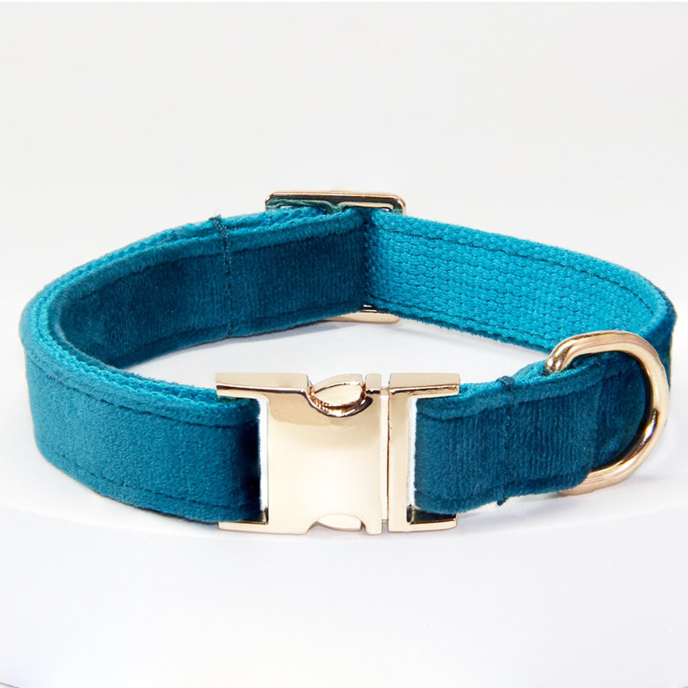 KFX-6926653 Engraved Dog Collar with Anti-Loss Feature and Matching Leash, Polyester Material for All Seasons