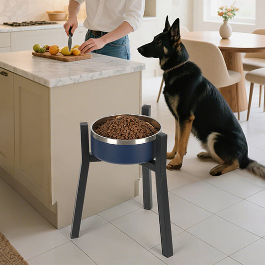 KFX-6926781 Adjustable Iron Dog Bowl with Round Tube Bracket