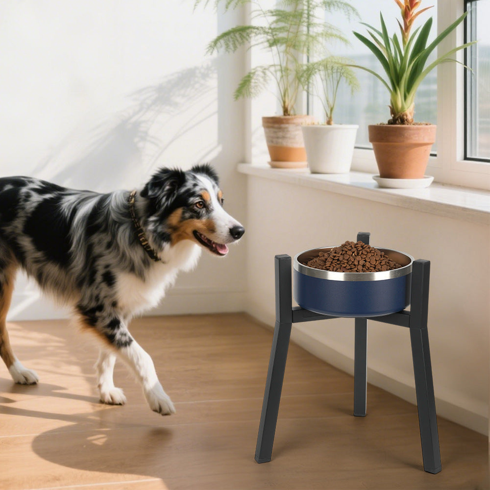 KFX-6926781 Adjustable Iron Dog Bowl with Round Tube Bracket