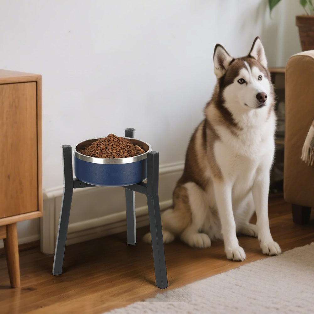 KFX-6926781 Adjustable Iron Dog Bowl with Round Tube Bracket