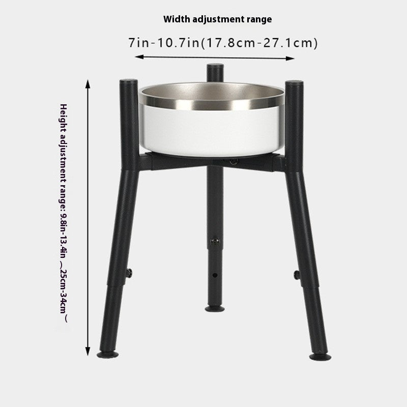 KFX-6926781 Adjustable Iron Dog Bowl with Round Tube Bracket