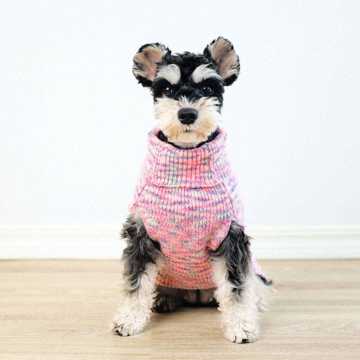 KFX-6928573 Cozy Purple Turtleneck Sweater for Pets - Acrylic Material, Various Sizes Available