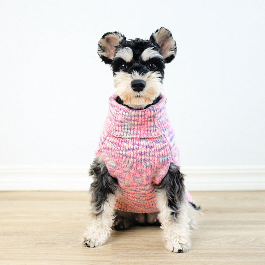 KFX-6928573 Cozy Purple Turtleneck Sweater for Pets - Acrylic Material, Various Sizes Available