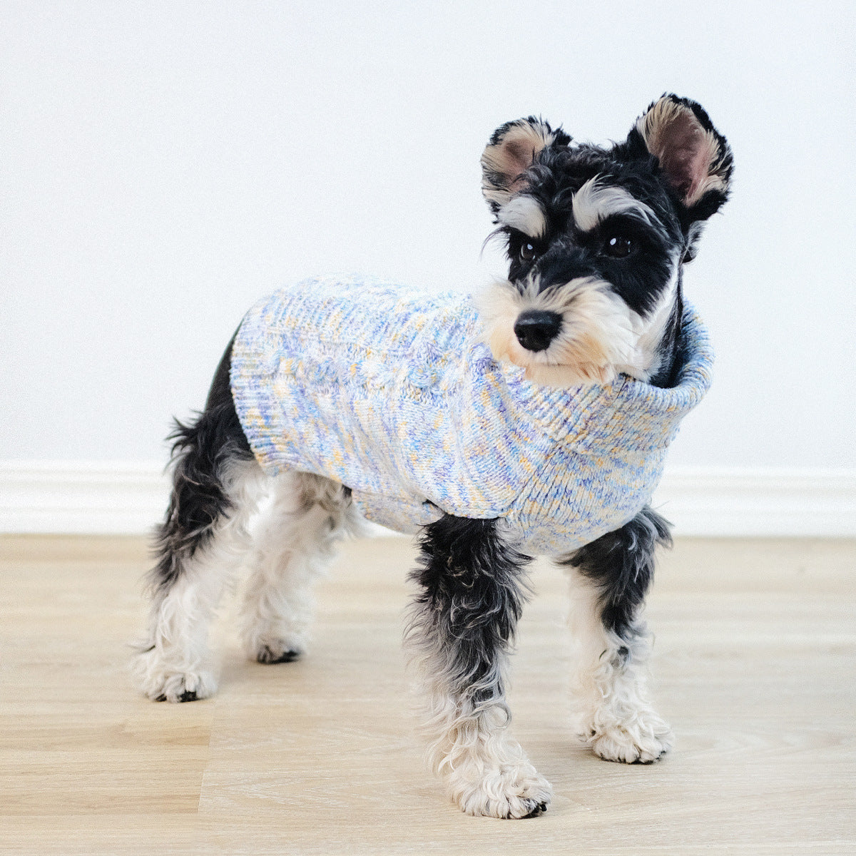 KFX-6928573 Cozy Purple Turtleneck Sweater for Pets - Acrylic Material, Various Sizes Available