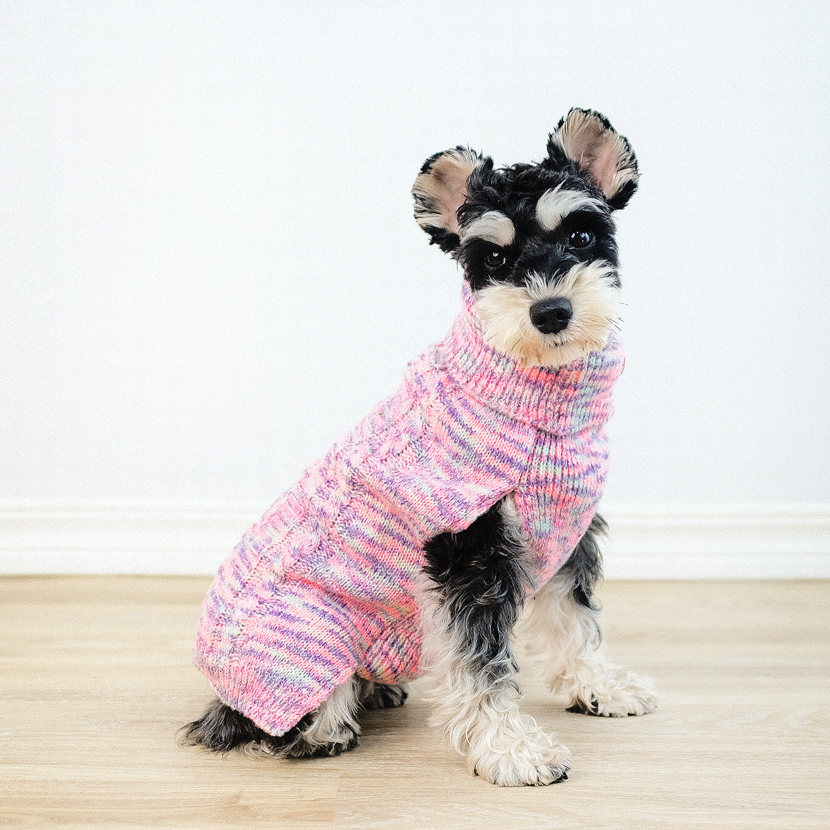 KFX-6928573 Cozy Purple Turtleneck Sweater for Pets - Acrylic Material, Various Sizes Available