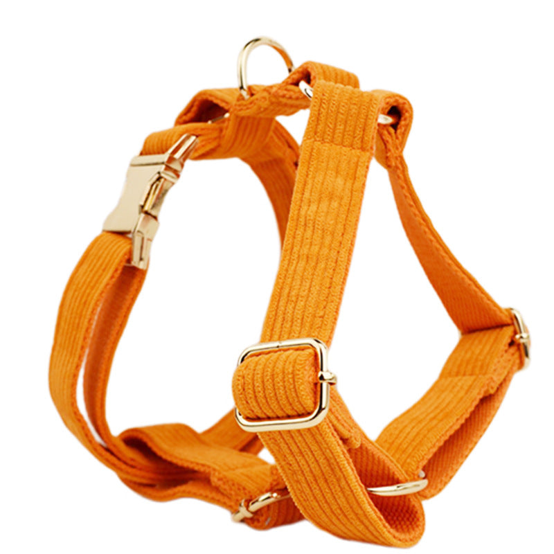 KFX-6929853 Velvet Fabric Dog Collar Set with Bow, Flower, Dog Vest, Leash, Rope, and Poop Bag