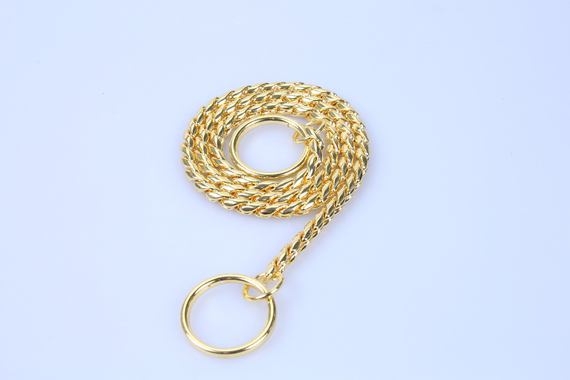 KFX-6930365 Thickened Anti-Bite Stainless Steel Dog Chain in Gold, Black, or Silver