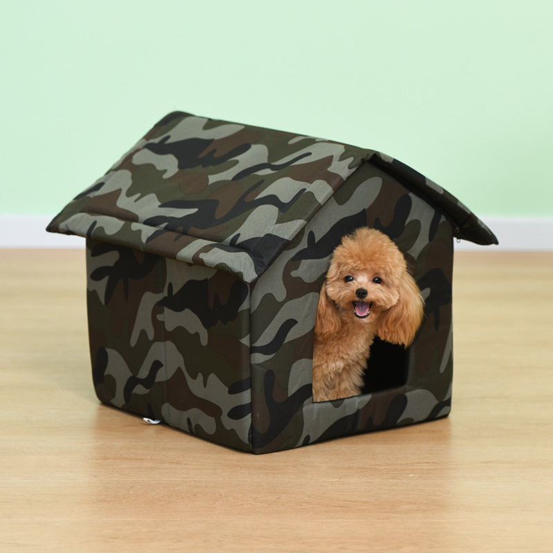 KFX-6930621 Outdoor Waterproof Pet Kennel in Multiple Camouflage Designs, Available in Sizes S, M, L