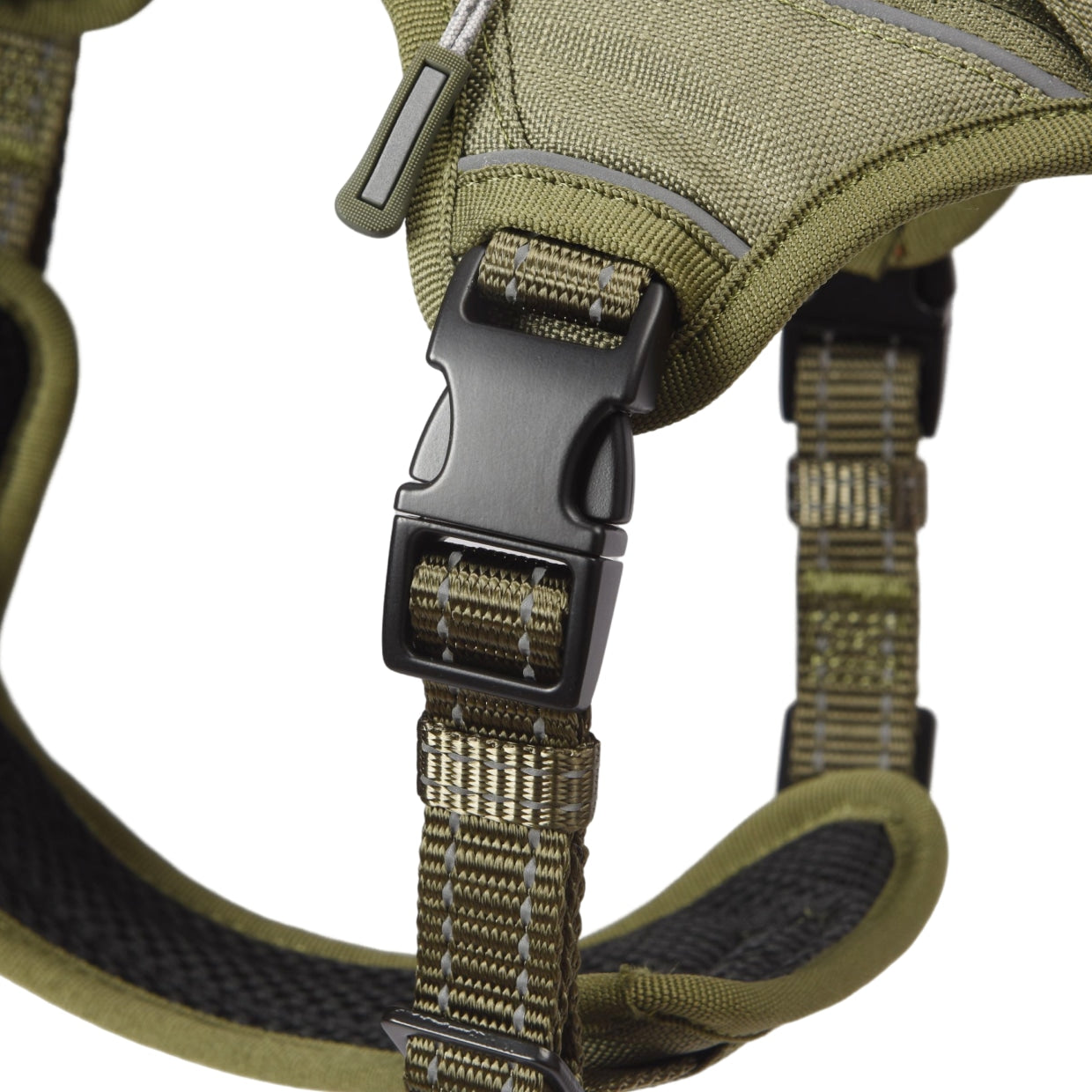 KFX-6932029 Durable Tactical Dog Harness with Poop Bag Dispenser & No Pull Front Clip, Brown, Size S