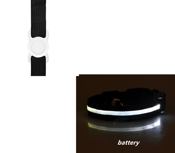 KFX-6932541 LED Luminous Dog Collar with Adjustable Silicone Locator for Night Safety - Multiple Sizes Available