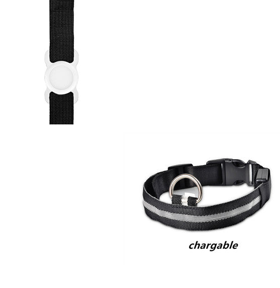 KFX-6932541 LED Luminous Dog Collar with Adjustable Silicone Locator for Night Safety - Multiple Sizes Available