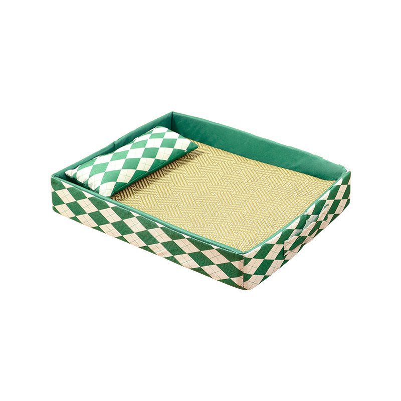 KFX-6933821 Rattan Cat Mat for All Seasons - Comfortable Sleeping Nest for Kittens and Cats