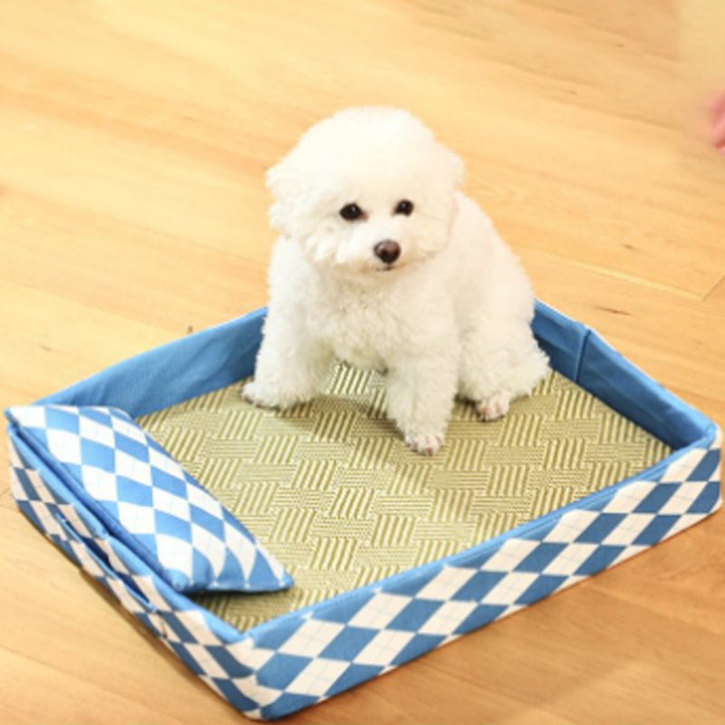 KFX-6933821 Rattan Cat Mat for All Seasons - Comfortable Sleeping Nest for Kittens and Cats