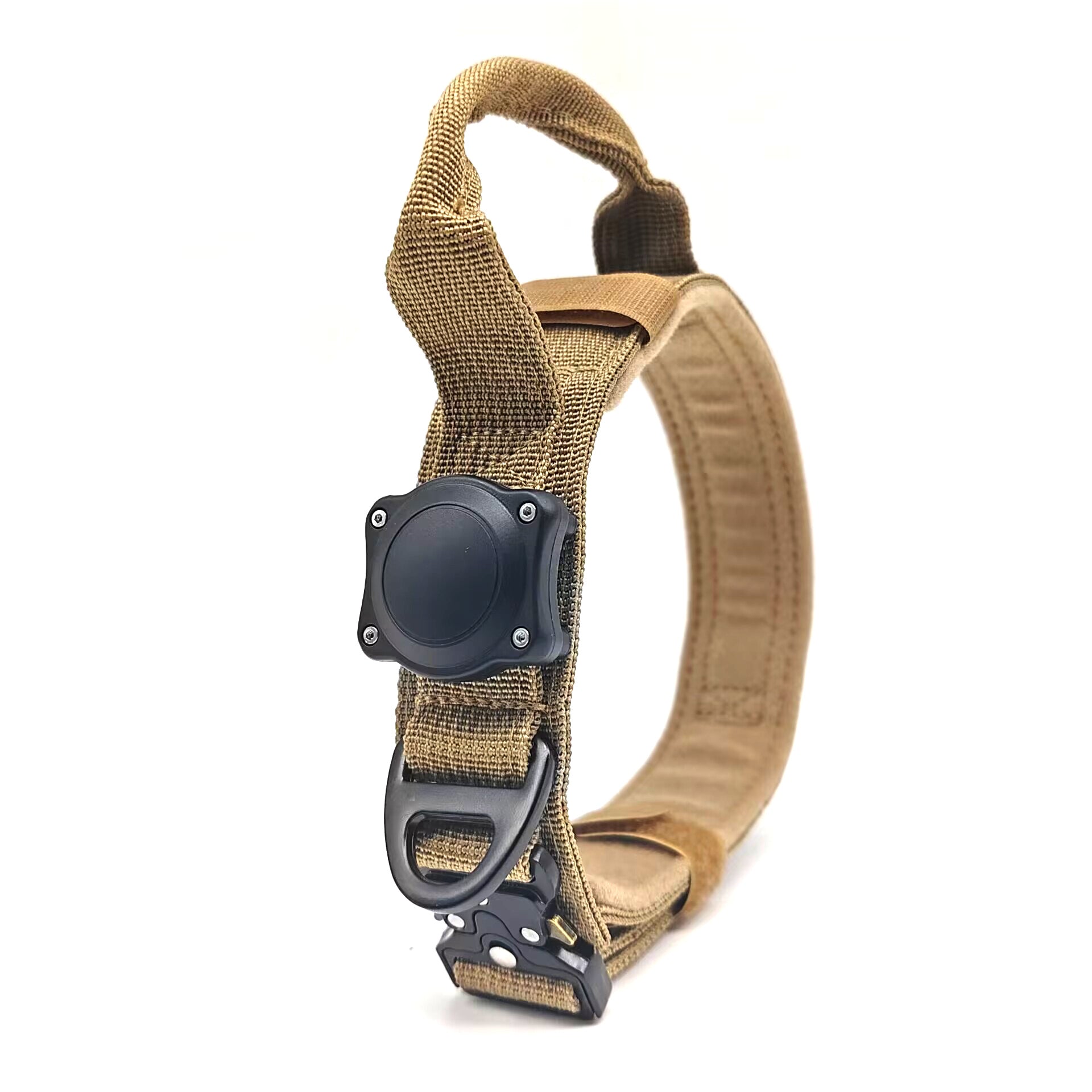 KFX-6938301 Tactical Waterproof Dog Collar with Positioning Ring in Black, Army Green, and Khaki