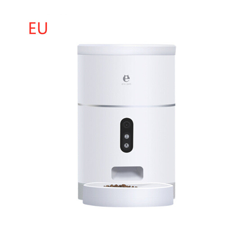 KFX-6940093 Automatic Pet Food Dispenser with Camera and APP Control, 4L Capacity, 1080P HD Video, Ideal for Cats and Dogs