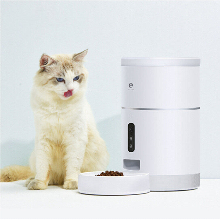 KFX-6940093 Automatic Pet Food Dispenser with Camera and APP Control, 4L Capacity, 1080P HD Video, Ideal for Cats and Dogs