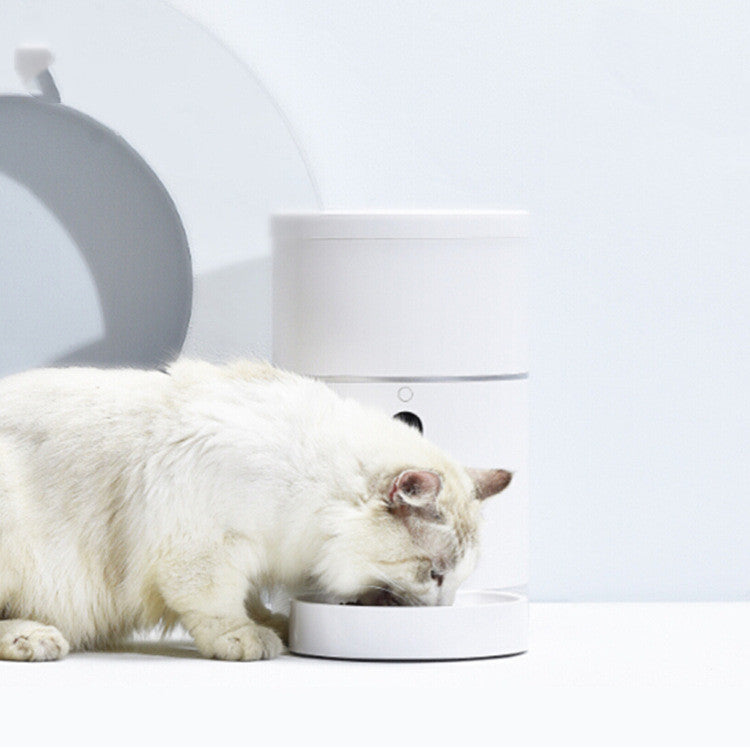 KFX-6940093 Automatic Pet Food Dispenser with Camera and APP Control, 4L Capacity, 1080P HD Video, Ideal for Cats and Dogs