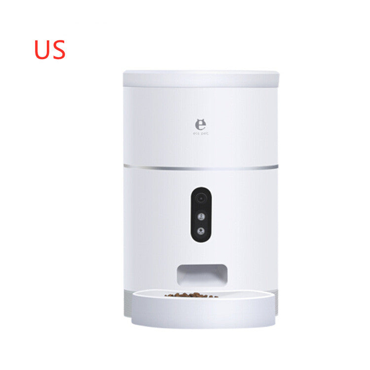 KFX-6940093 Automatic Pet Food Dispenser with Camera and APP Control, 4L Capacity, 1080P HD Video, Ideal for Cats and Dogs