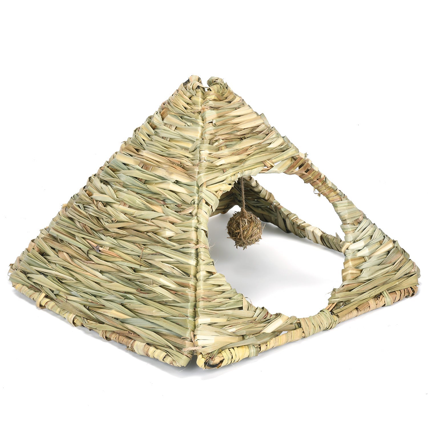 KFX-6941117 Pet Foldable Grass Hut for Small Animals - Ideal Nest for Rabbits, Hamsters, and Guinea Pigs