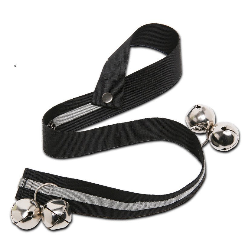 KFX-6941757 Durable Nylon Webbing Pet Training Bell Toy with Stainless Steel Sounding Bells for Dogs and Cats