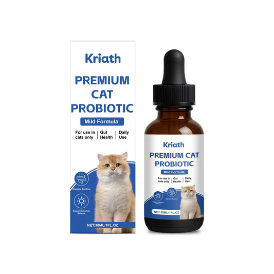 KFX-6942141 Probiotic Drops for Cats with Digestive Enzymes and Natural Extracts