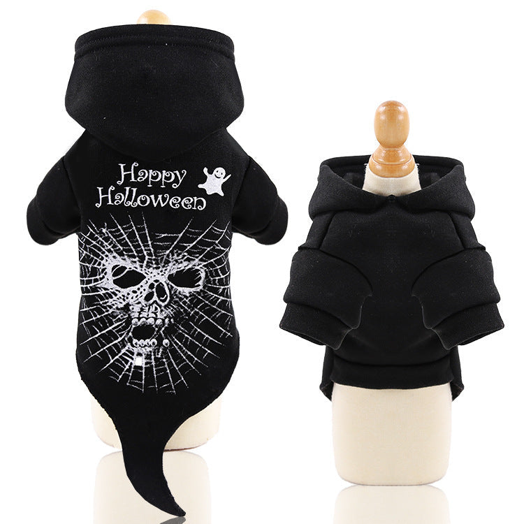 KFX-6946237 Cozy Black Fleece Dog Sweater for Halloween - Comfortable Fit, Sizes XS to XXL