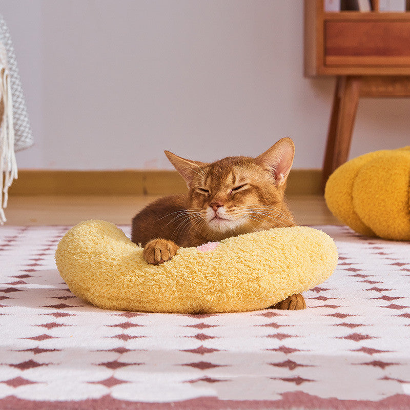 KFX-6948669 U-Shaped Cat and Dog Pillow for Cervical Spine Support, Plush Toy in Various Patterns