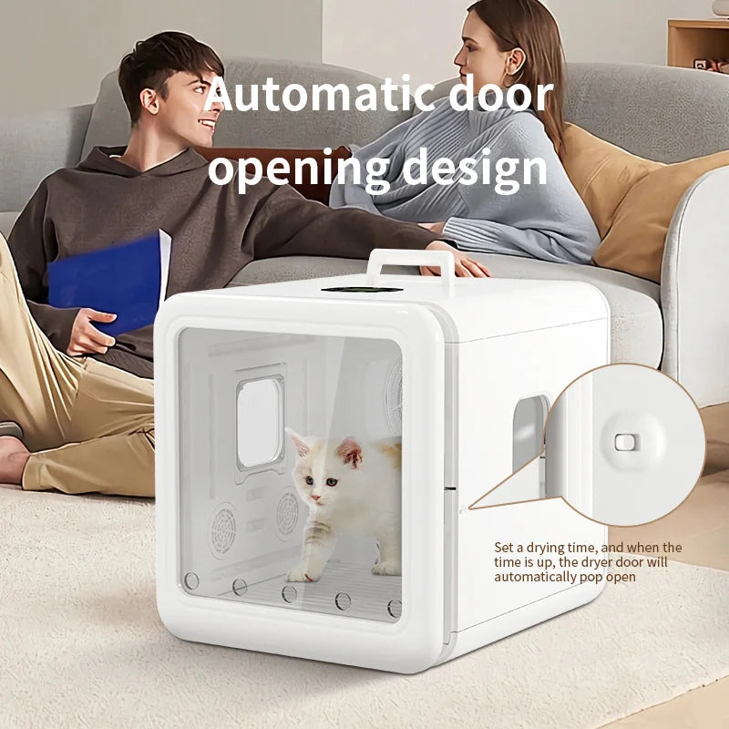 KFX-694931 Portable 70L Eco-Friendly Pet Dryer Machine with Low Noise and 4 Fan Speeds for Cats and Small Animals