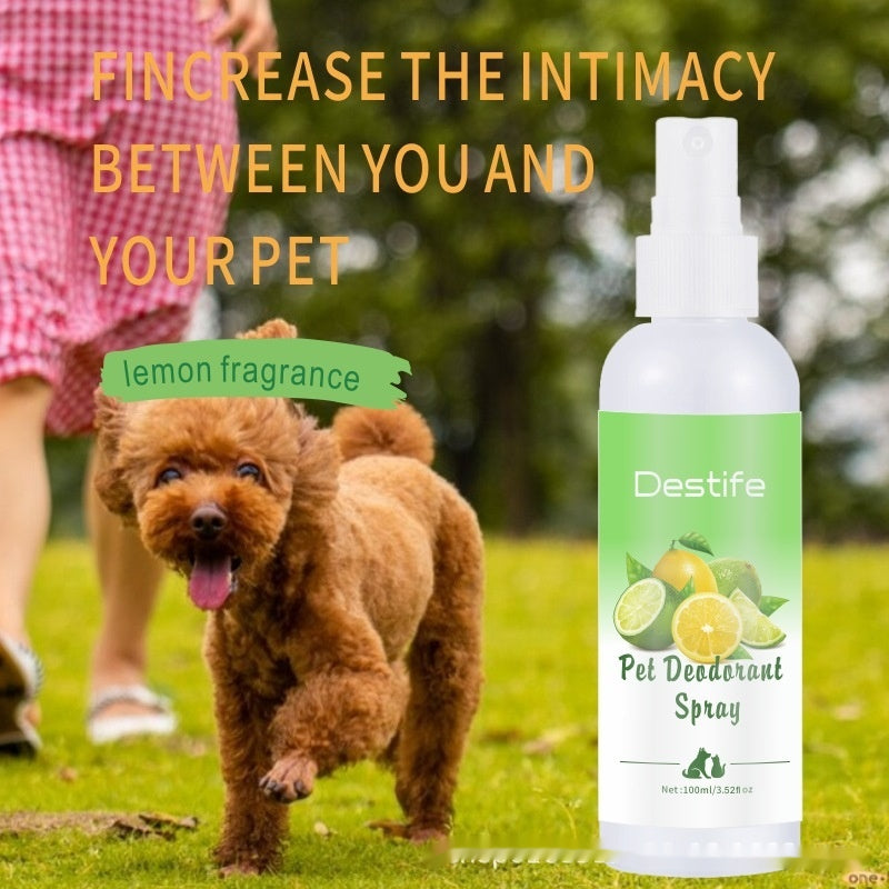 KFX-6949693 Pet Deodorizing Aromatherapy Spray for Cats and Dogs - 100ml Lemon Fragrance