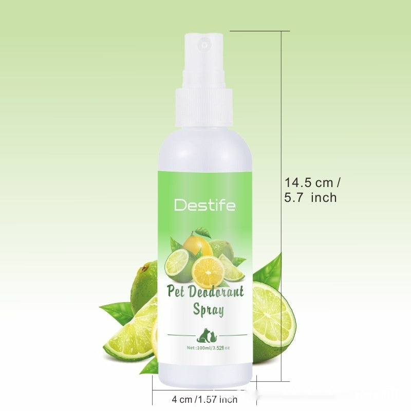 KFX-6949693 Pet Deodorizing Aromatherapy Spray for Cats and Dogs - 100ml Lemon Fragrance