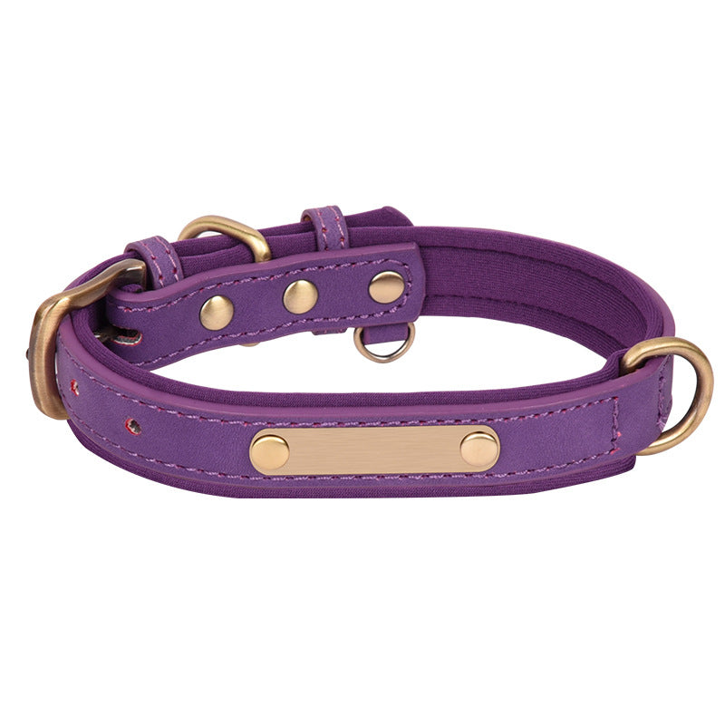 KFX-6949821 Engraved Anti-Lost Nameplate Dog Collar with Breathable Harness and Leash Options
