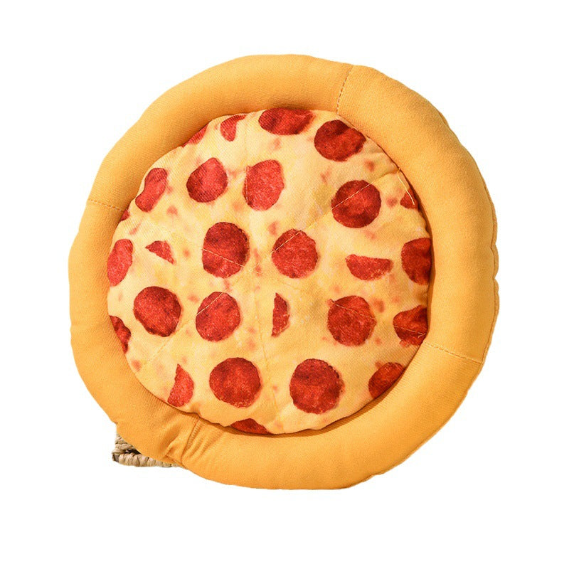 KFX-6950461 Long-Lasting Polyester Puppy Corgi Bite Toy in Fun Pizza, Donut, and Shrimp Designs