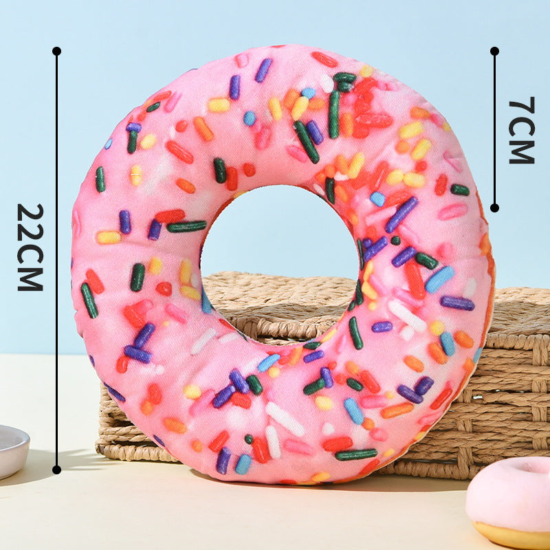KFX-6950461 Long-Lasting Polyester Puppy Corgi Bite Toy in Fun Pizza, Donut, and Shrimp Designs