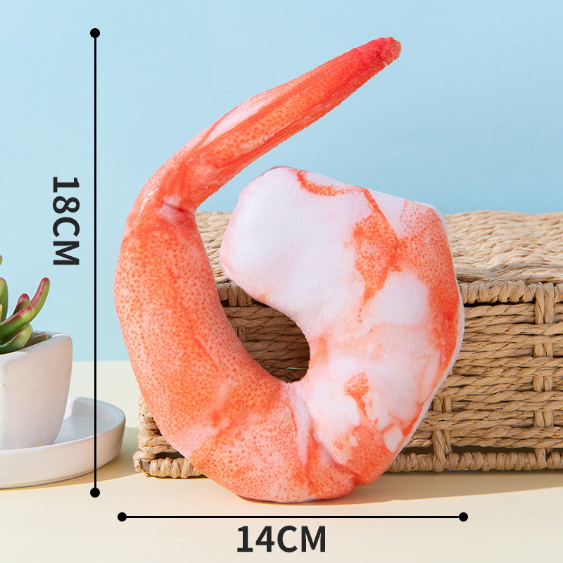 KFX-6950461 Long-Lasting Polyester Puppy Corgi Bite Toy in Fun Pizza, Donut, and Shrimp Designs