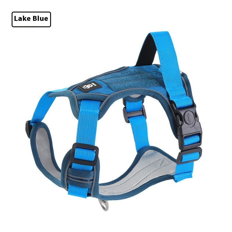 KFX-6951613 Reflective Vest-style Dog Harness for Medium to Large Dogs with Matching Leash Options