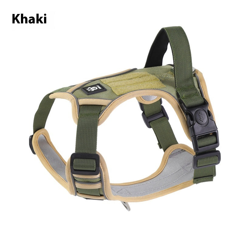 KFX-6951613 Reflective Vest-style Dog Harness for Medium to Large Dogs with Matching Leash Options