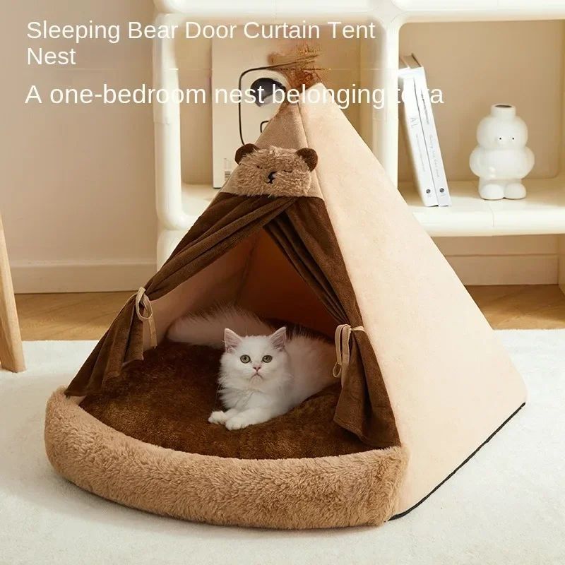 KFX-6951869 Cozy Closed Cat Villa for All Seasons – Perfect Pet House for Cats and Small Dogs