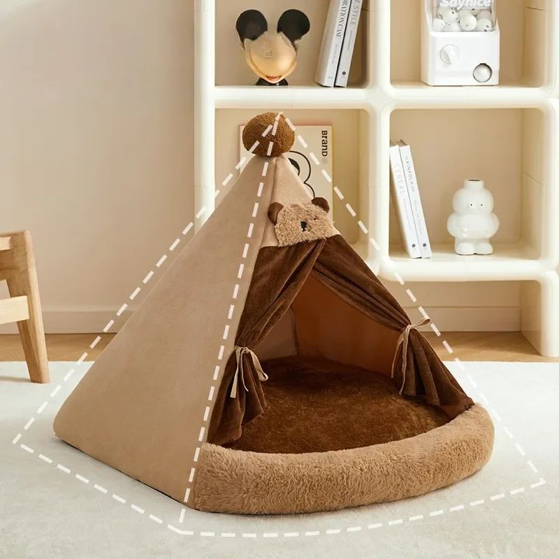 KFX-6951869 Cozy Closed Cat Villa for All Seasons – Perfect Pet House for Cats and Small Dogs