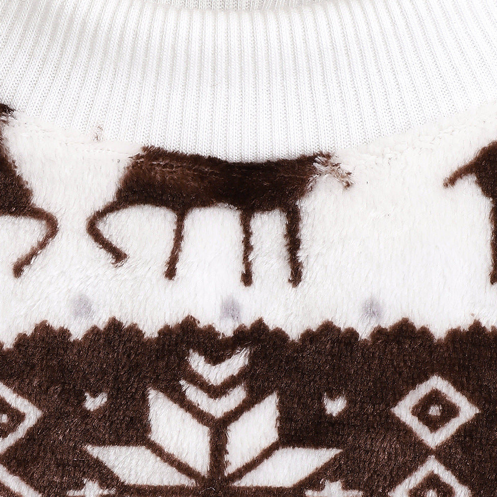 KFX-6952893 Cozy Christmas Plush Pet Sweater in Jacquard Design
