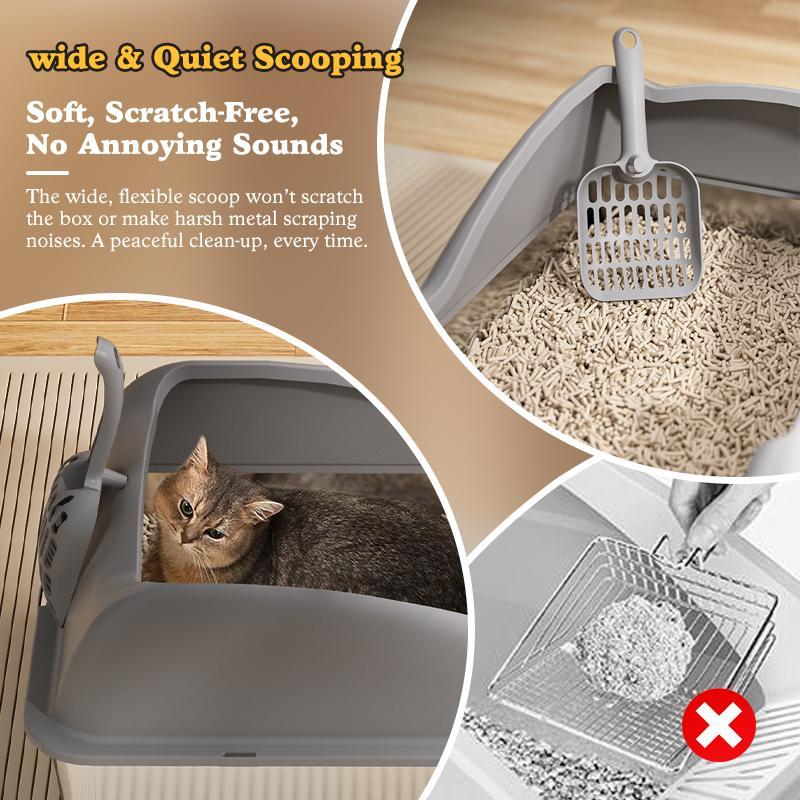 KFX-6953277 Large Stainless Steel Cat Litter Box - Durable, Easy to Clean, Spacious Design