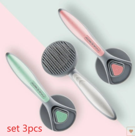 KFX-6953405 Self-Cleaning Pet Comb for Cats and Dogs - Gentle Massage & Easy Hair Removal
