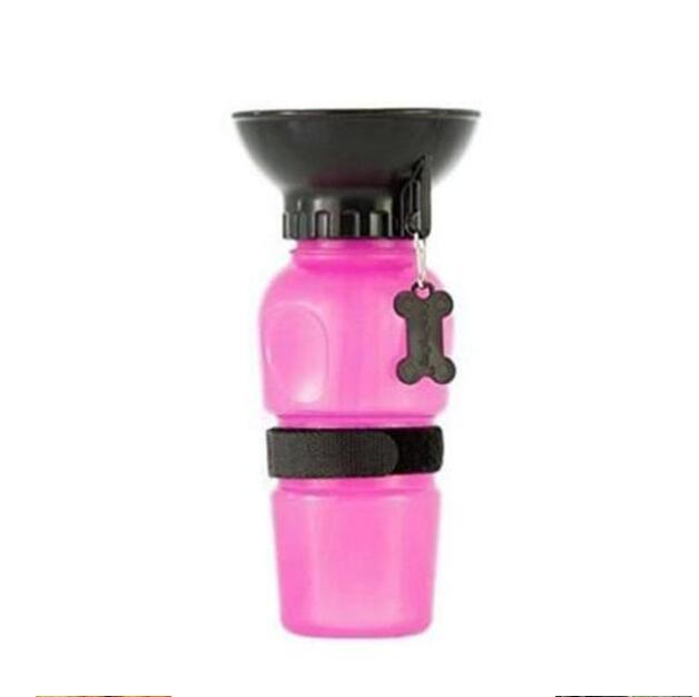 KFX-6953661 Portable Water Bottle for Dogs and Cats - Leak-Proof Outdoor Drinking Solution in Blue, Pink, and Brown