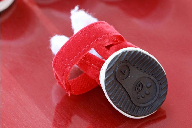 KFX-6954429 Christmas-Themed Cotton Shoes for Pets