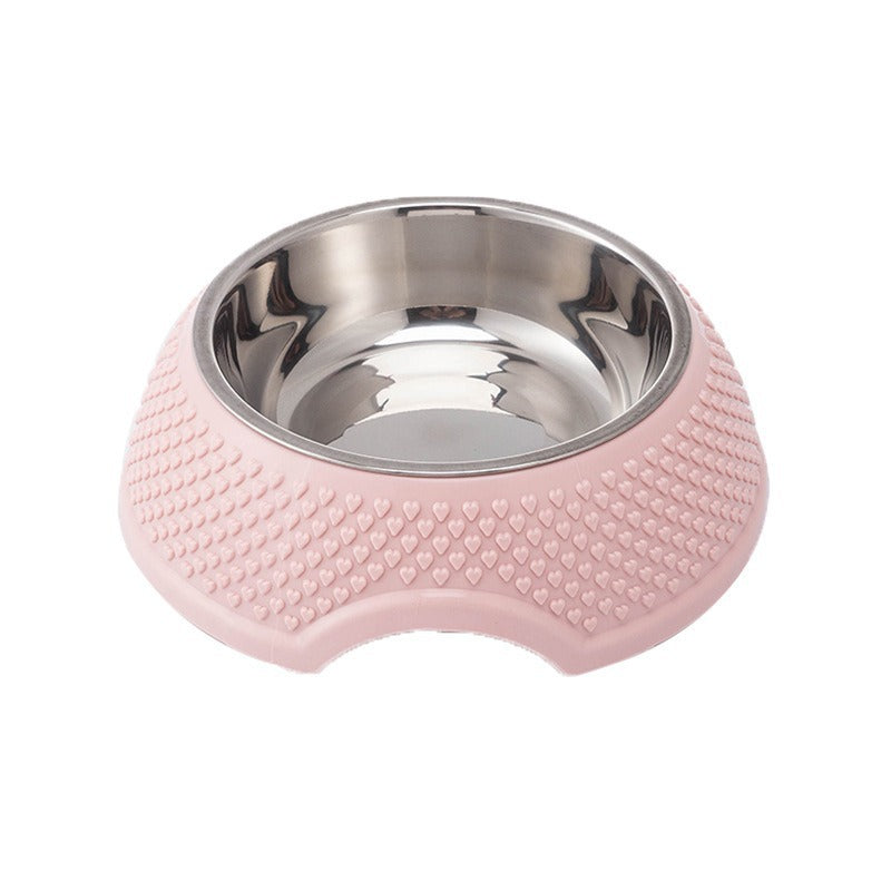 KFX-6955069 Stainless Steel Cat and Dog Bowl with Non-Slip Base for Food and Water - 19cm