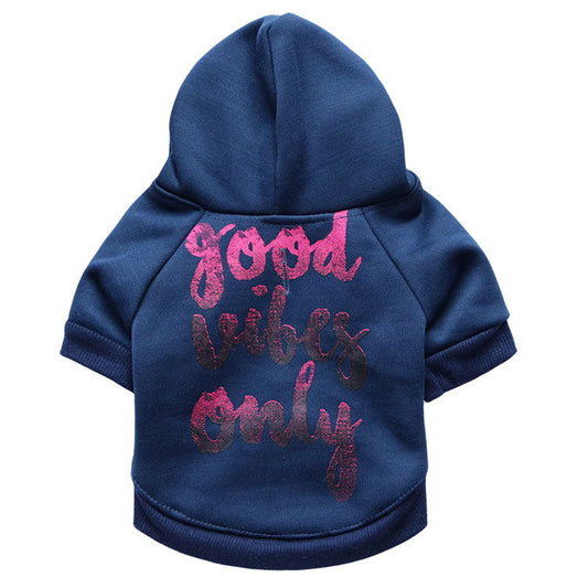 KFX-6955965 Cozy Fleece Teddy Vest for Small Dogs in Navy Blue and Mint Green