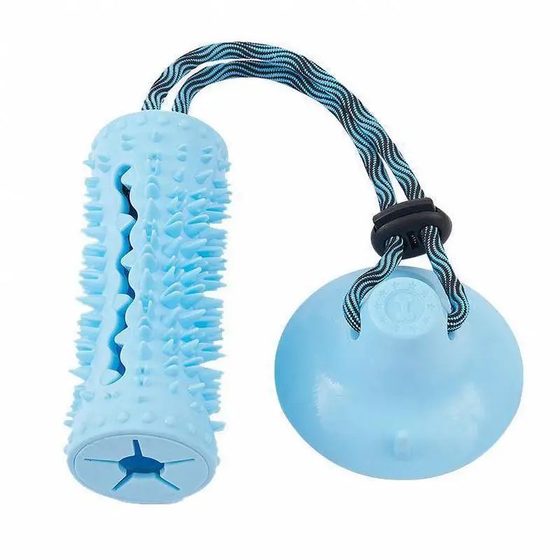 KFX-6956221 Suction Cup Interactive Dog Chew Ball Toy with Food Dispenser for Aggressive Chewers