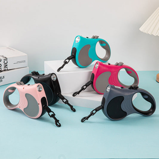KFX-6957373 Automatic Retractable Pet Leash with Integrated Light - Multiple Colors Available