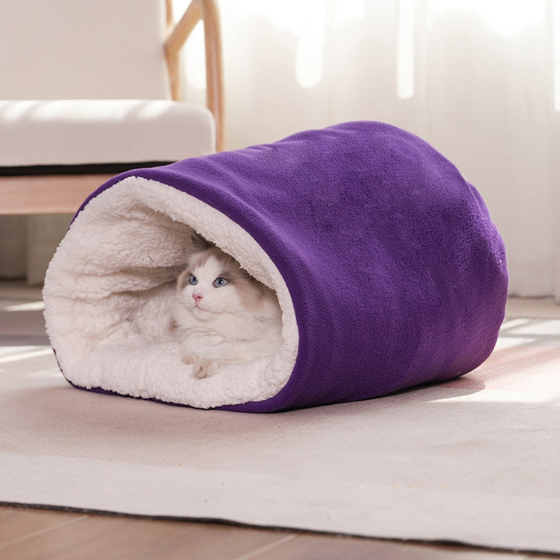 KFX-6957629 Cozy Winter Semi-Enclosed Cat Nest – Small & Large Sizes Available